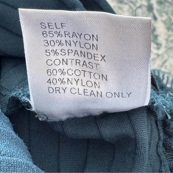 Tadashi Shoji Lace Teal Blue Bandage Dress Size Large - Picture 9 of 9